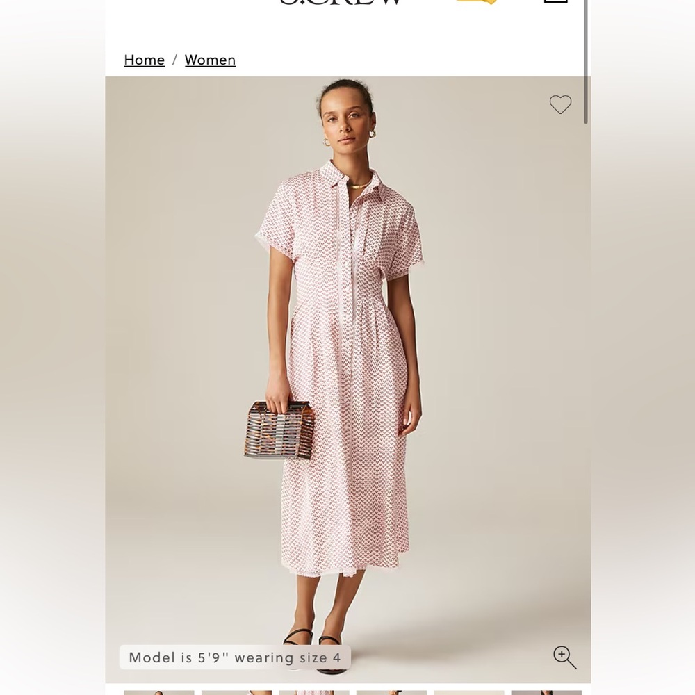 J crew midi floral dress